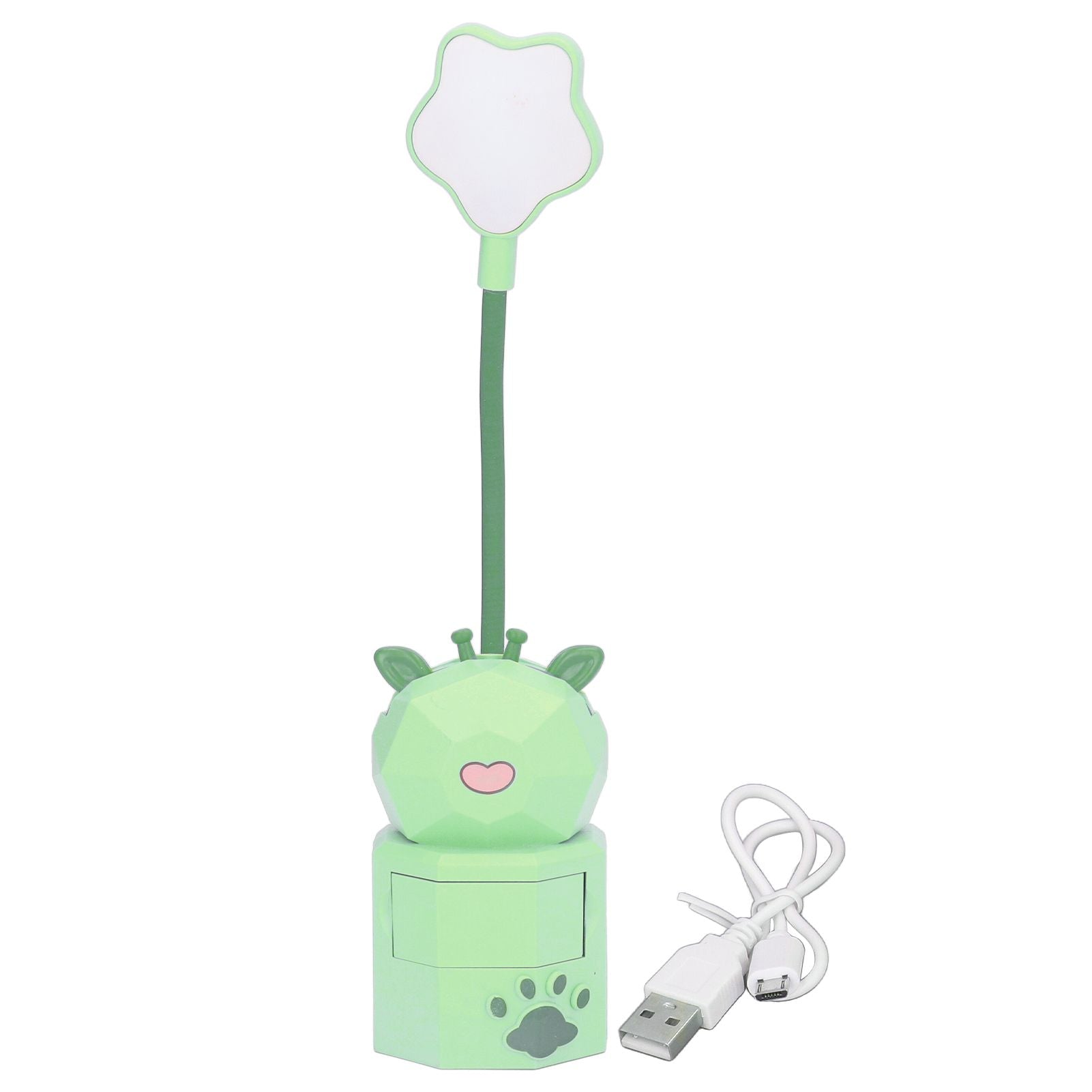 Kids Reading Light Cute Design USB Charging Warm Light 360 Degrees Gooseneck Adjustment Safe Material Kids V1294-YM0523-3119220006813