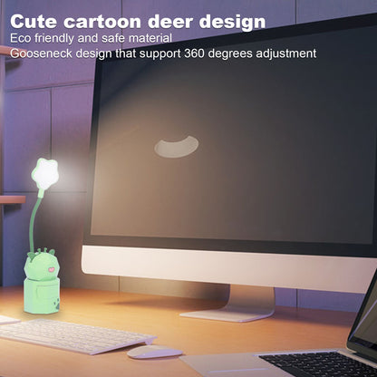 Kids Reading Light Cute Design USB Charging Warm Light 360 Degrees Gooseneck Adjustment Safe Material Kids V1294-YM0523-3119220006813