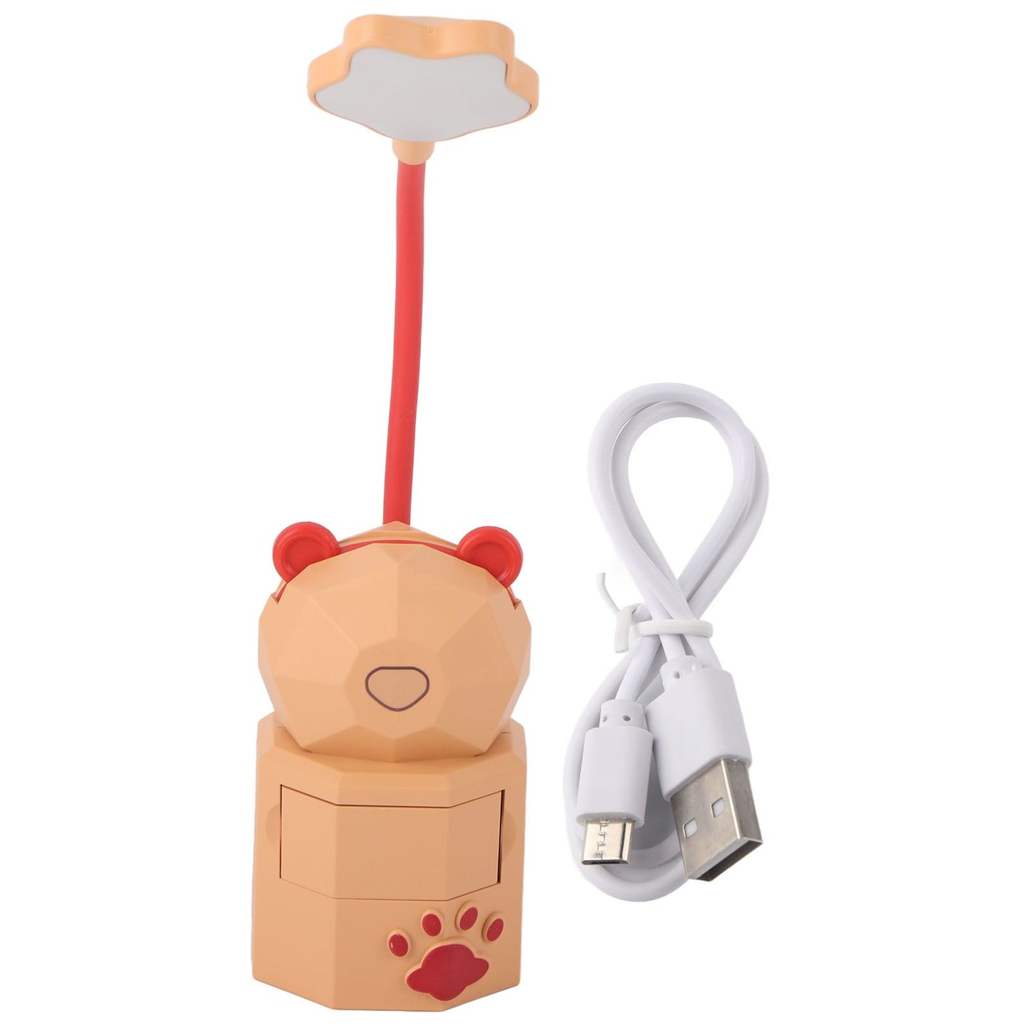 LED Cartoon Desk Lamp Eye Protection Reading Night Light USB Charging Table Lamp for Bedroom DormitoryYellow V1294-YM0523-3119220007011