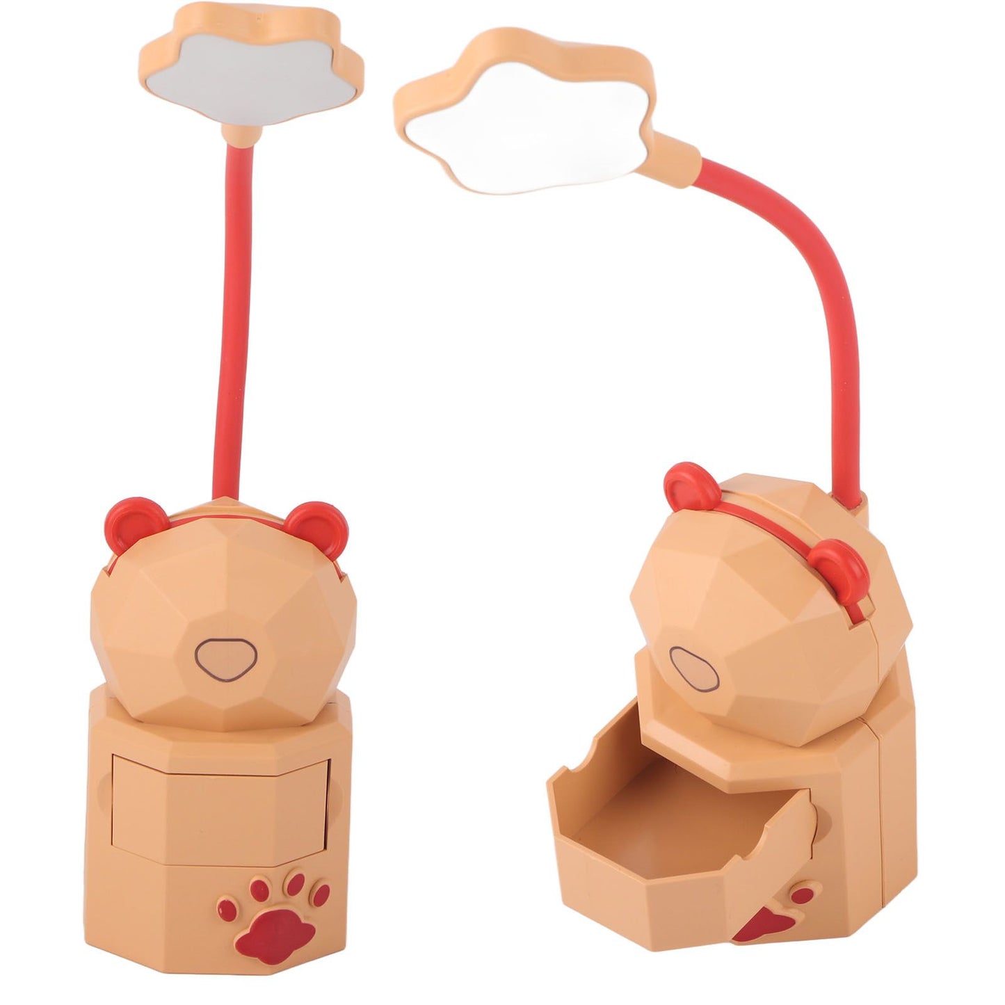 LED Cartoon Desk Lamp Eye Protection Reading Night Light USB Charging Table Lamp for Bedroom DormitoryYellow V1294-YM0523-3119220007011