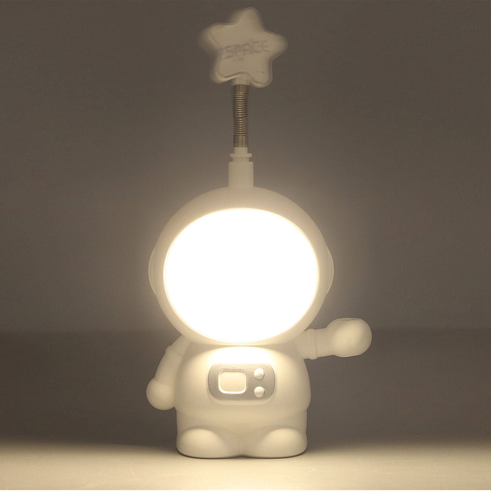 LED Desk Lamp 2 Lighting Modes Eye Protection USB Charging Astronaut Night Light with Pencil Sharpener for V1294-YM0523-3119220007411
