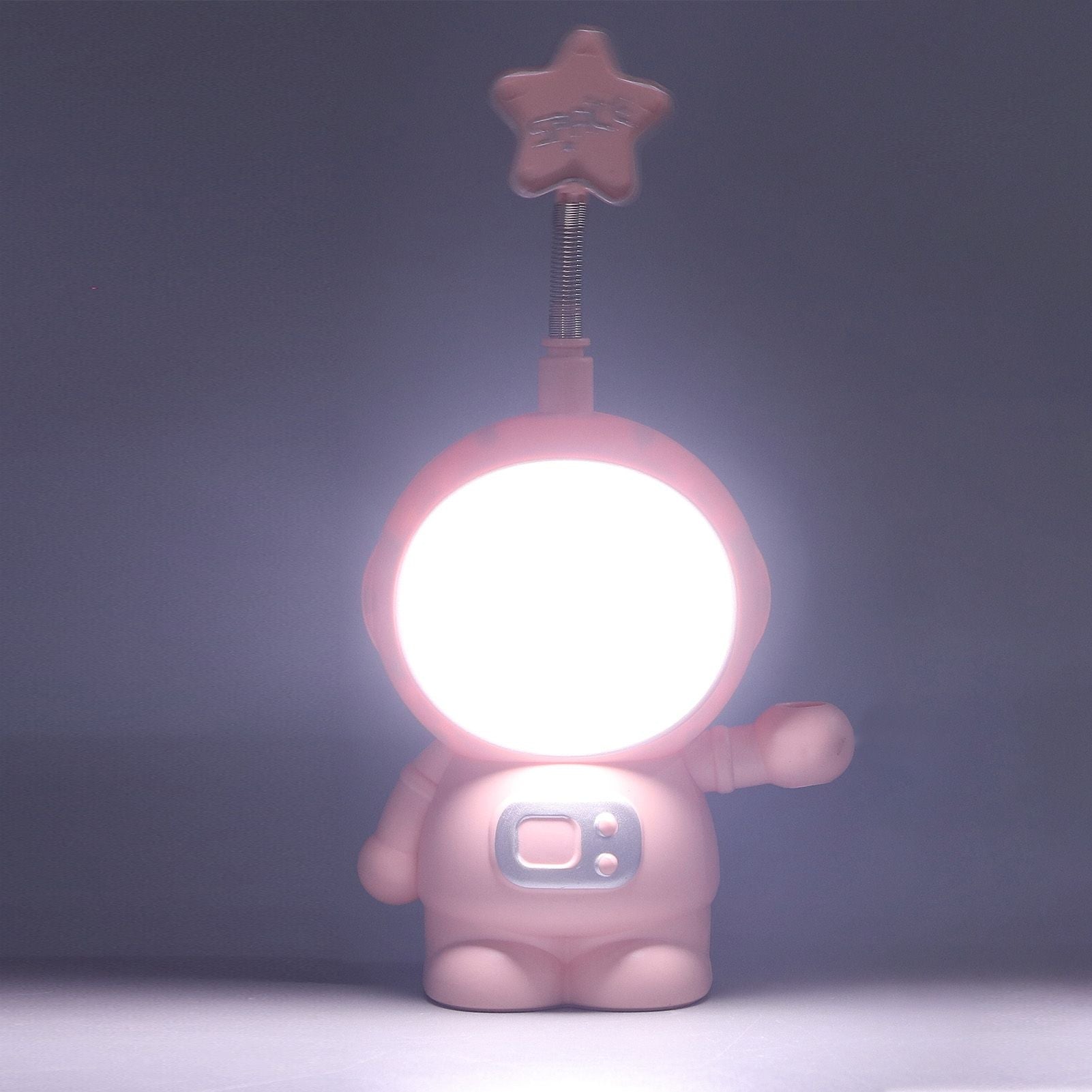LED Desk Lamp 2 Lighting Modes Eye Protection USB Charging Astronaut Night Light with Pencil Sharpener for V1294-YM0523-3119220007412