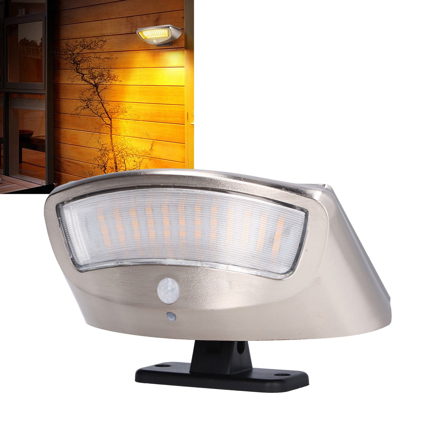Solar Wall Lamp Super Bright 4 Modes Motion Sensing 600LM LED Solar Light for Outdoor Courtyard V1294-YM0523-3119220009311