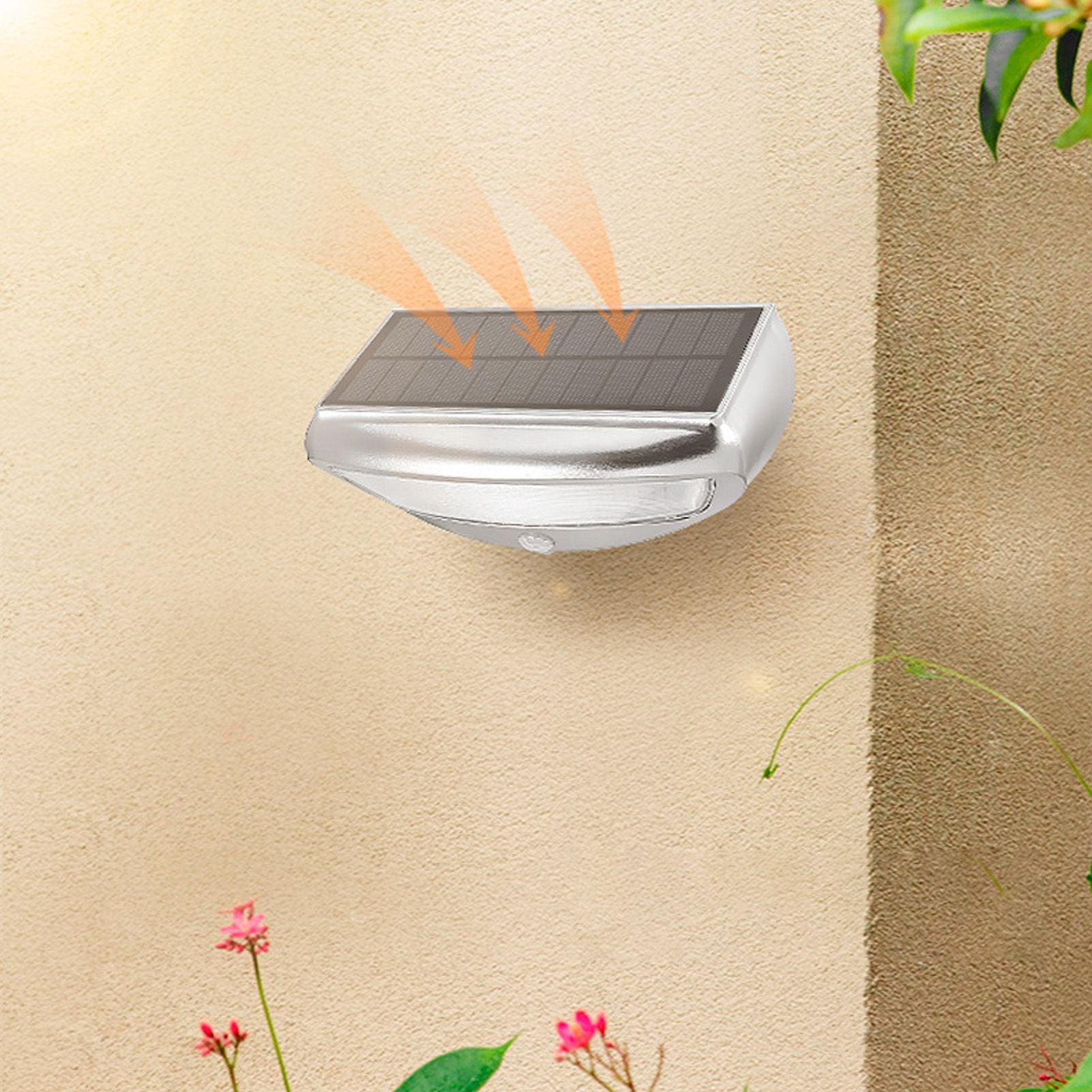 Solar Wall Lamp Super Bright 4 Modes Motion Sensing 600LM LED Solar Light for Outdoor Courtyard V1294-YM0523-3119220009311