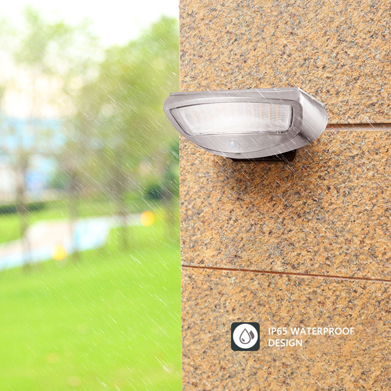 Solar Wall Lamp Super Bright 4 Modes Motion Sensing 600LM LED Solar Light for Outdoor Courtyard V1294-YM0523-3119220009311