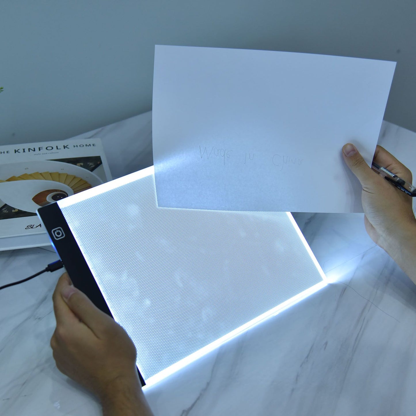 5V USB A4 Copy Board 3 Levels Dimming Touch Control LED Drawing Pad with Scale 300-350LM V1294-YM0523-3119220010511