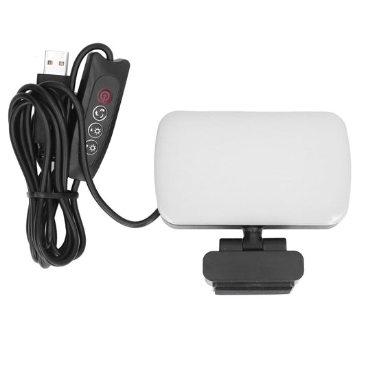 LED Fill Lights Clip On Type 360 degrees Rotatable 10 Levels Adjustable Lamp for Video Conference V1294-YM0523-3119220010611