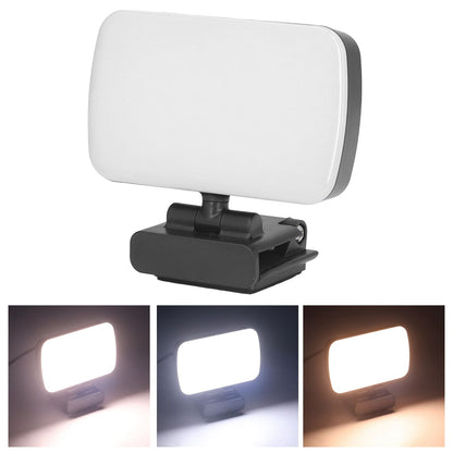 LED Fill Lights Clip On Type 360 degrees Rotatable 10 Levels Adjustable Lamp for Video Conference V1294-YM0523-3119220010611