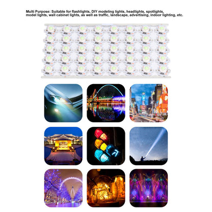LED Chip Bulb High Brightness Energy Saving DIY Lamp Beads with Aluminum Plate for 1W 12V Headlights Cabinet V1294-YM0523-3119220010816