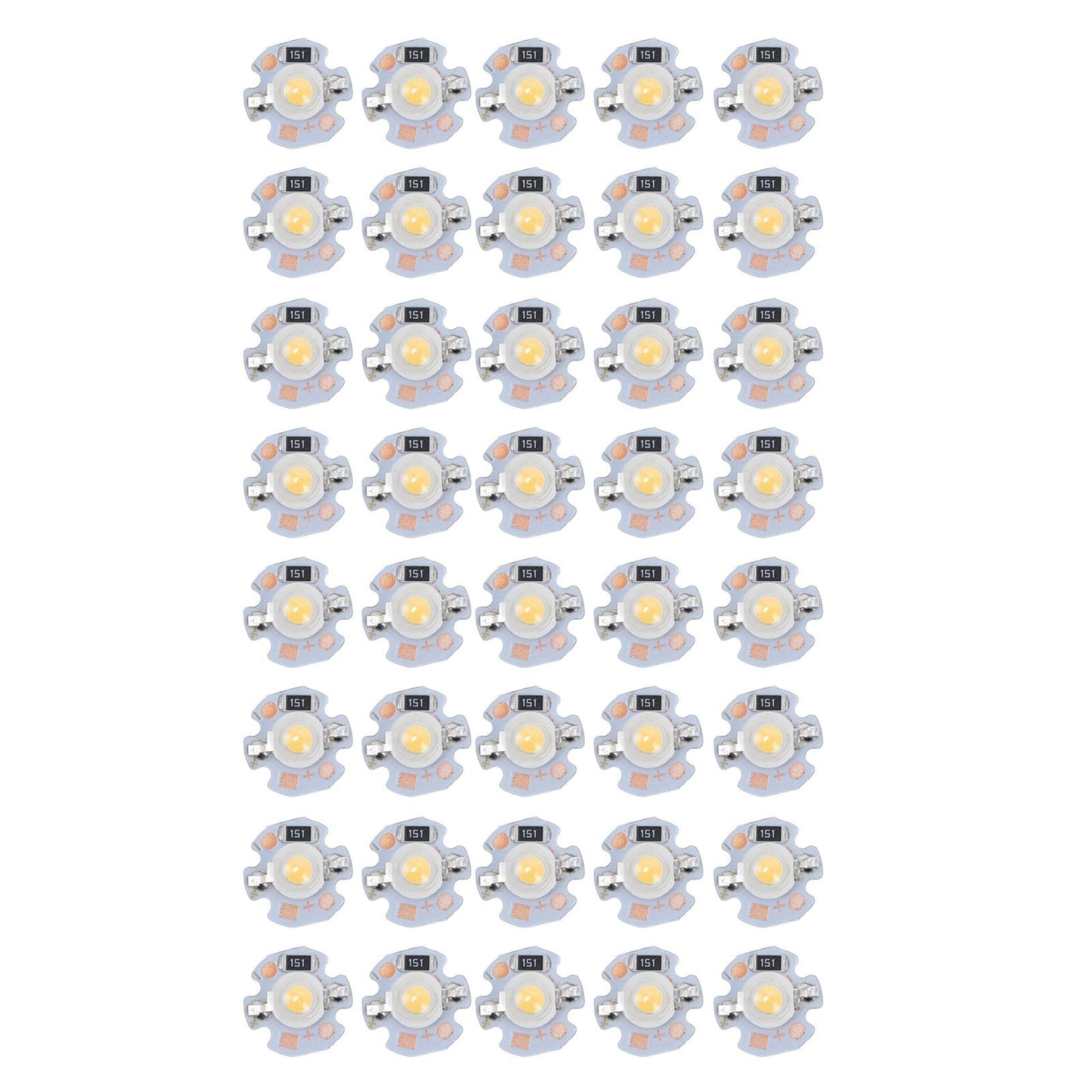 40pcs LED Chip Bulb 1W 24V 16mm/0.6in Aluminum Base Low Power Consumption Lamp Beads for Flashlights V1294-YM0523-3119220010912