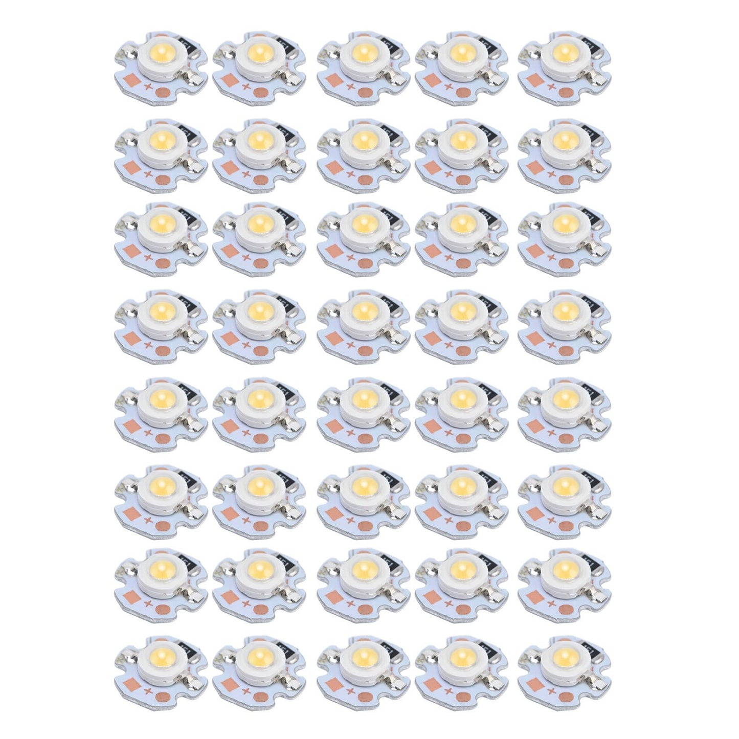 40pcs LED Chip Bulb 1W 24V 16mm/0.6in Aluminum Base Low Power Consumption Lamp Beads for Flashlights V1294-YM0523-3119220010912