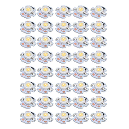 40pcs LED Chip Bulb 1W 24V 16mm/0.6in Aluminum Base Low Power Consumption Lamp Beads for Flashlights V1294-YM0523-3119220010912