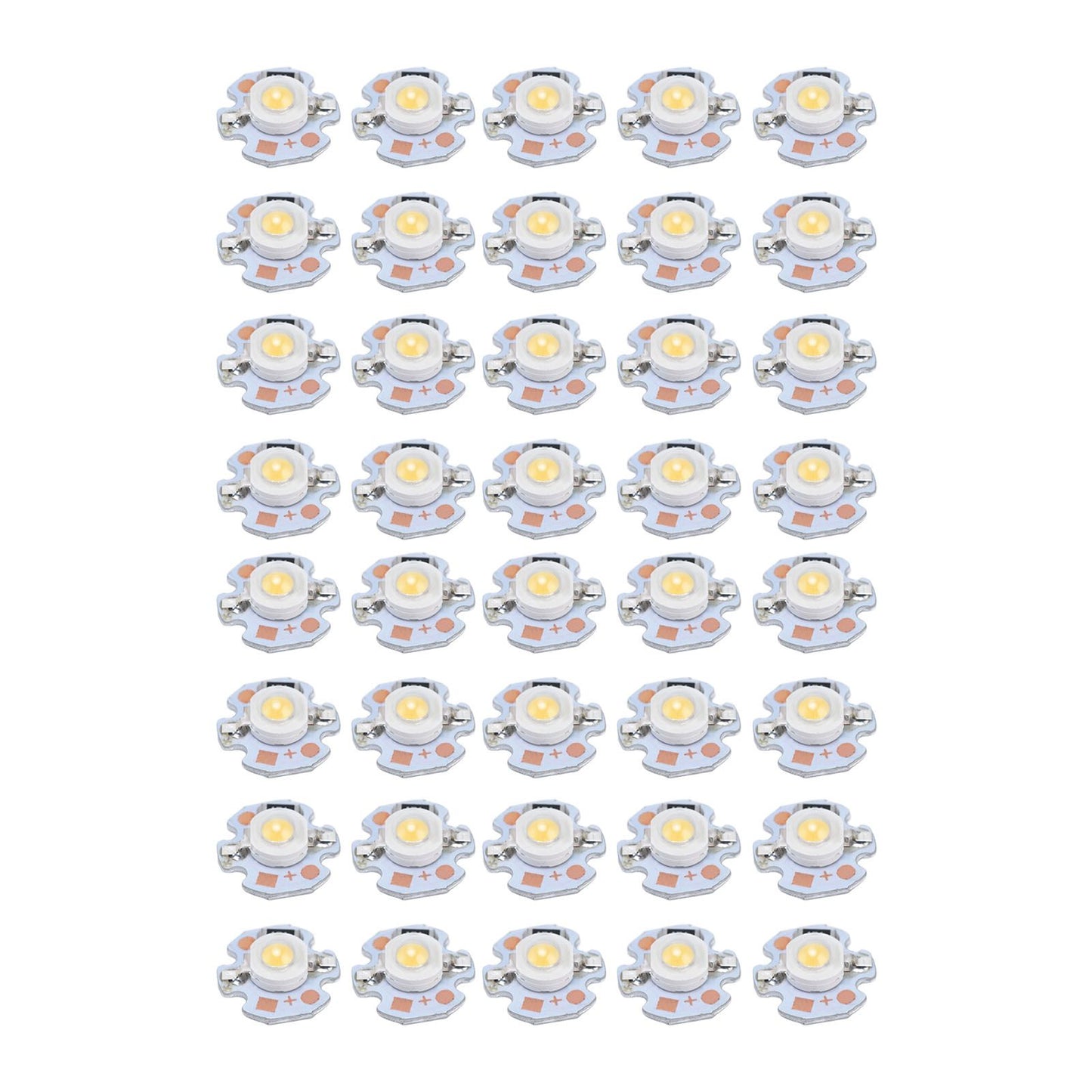 40pcs LED Chip Bulb 1W 24V 16mm/0.6in Aluminum Base Low Power Consumption Lamp Beads for Flashlights V1294-YM0523-3119220010912