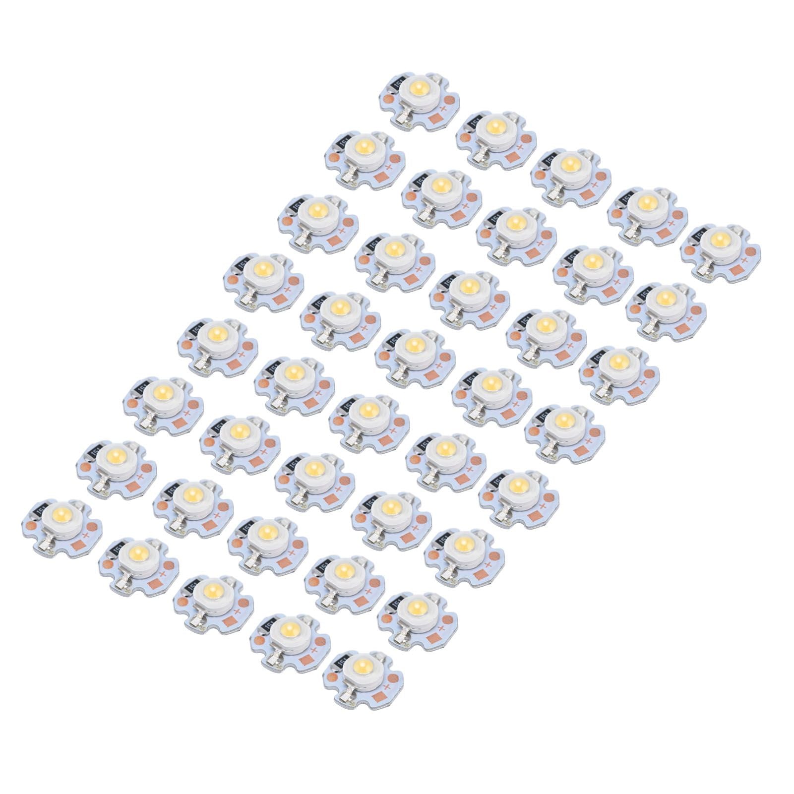 40pcs LED Chip Bulb 1W 24V 16mm/0.6in Aluminum Base Low Power Consumption Lamp Beads for Flashlights V1294-YM0523-3119220010912