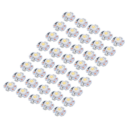 40pcs LED Chip Bulb 1W 24V 16mm/0.6in Aluminum Base Low Power Consumption Lamp Beads for Flashlights V1294-YM0523-3119220010912