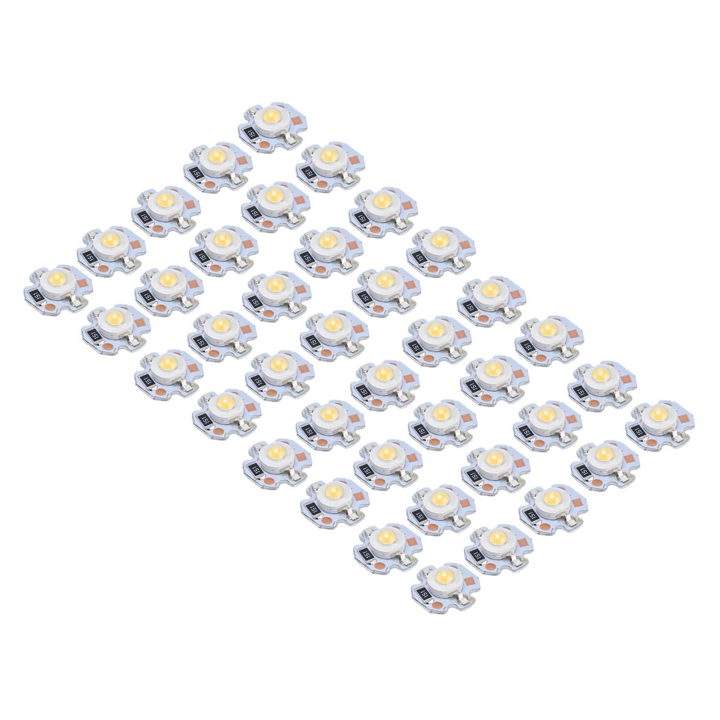 40pcs LED Chip Bulb 1W 24V 16mm/0.6in Aluminum Base Low Power Consumption Lamp Beads for Flashlights V1294-YM0523-3119220010912