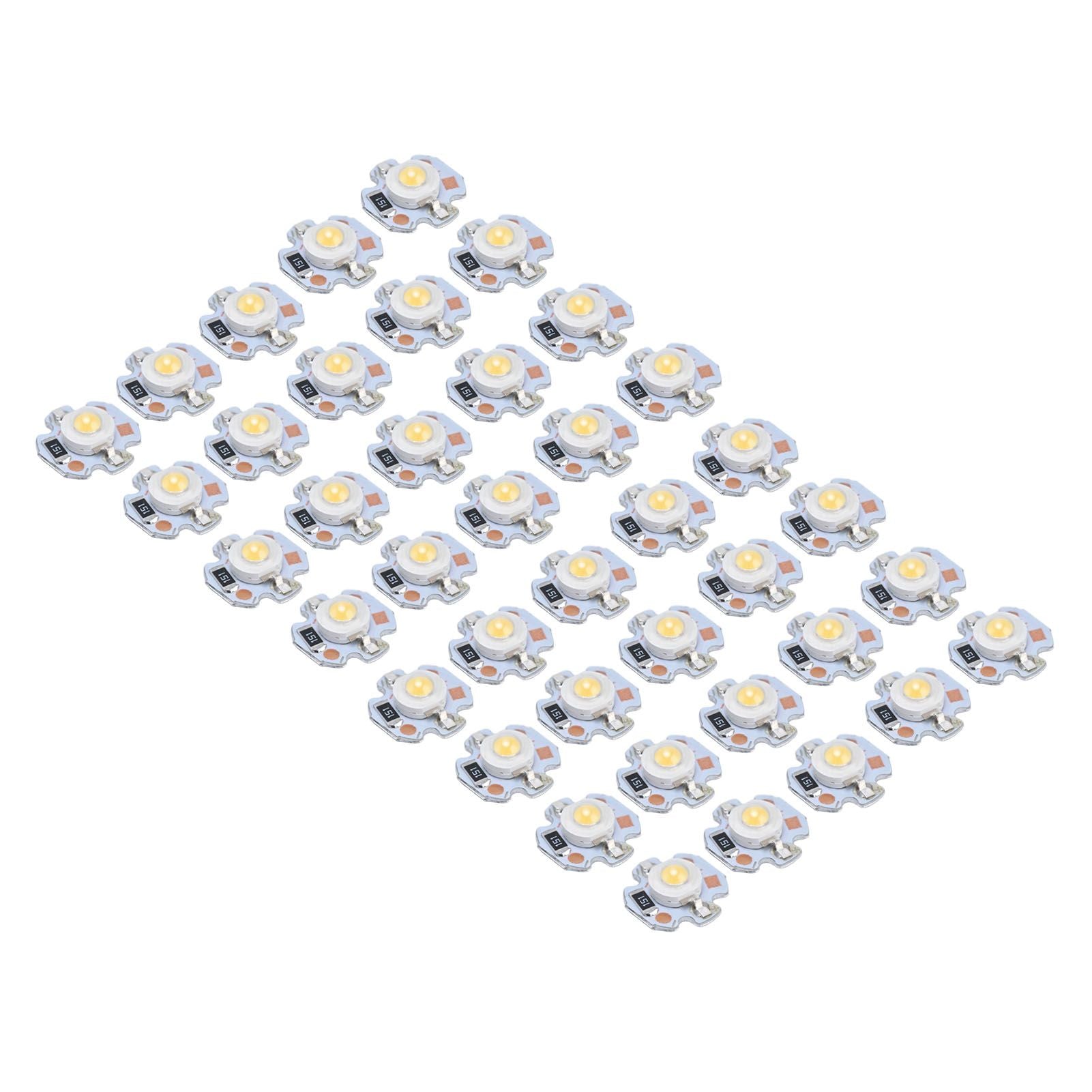 40pcs LED Chip Bulb 1W 24V 16mm/0.6in Aluminum Base Low Power Consumption Lamp Beads for Flashlights V1294-YM0523-3119220010912