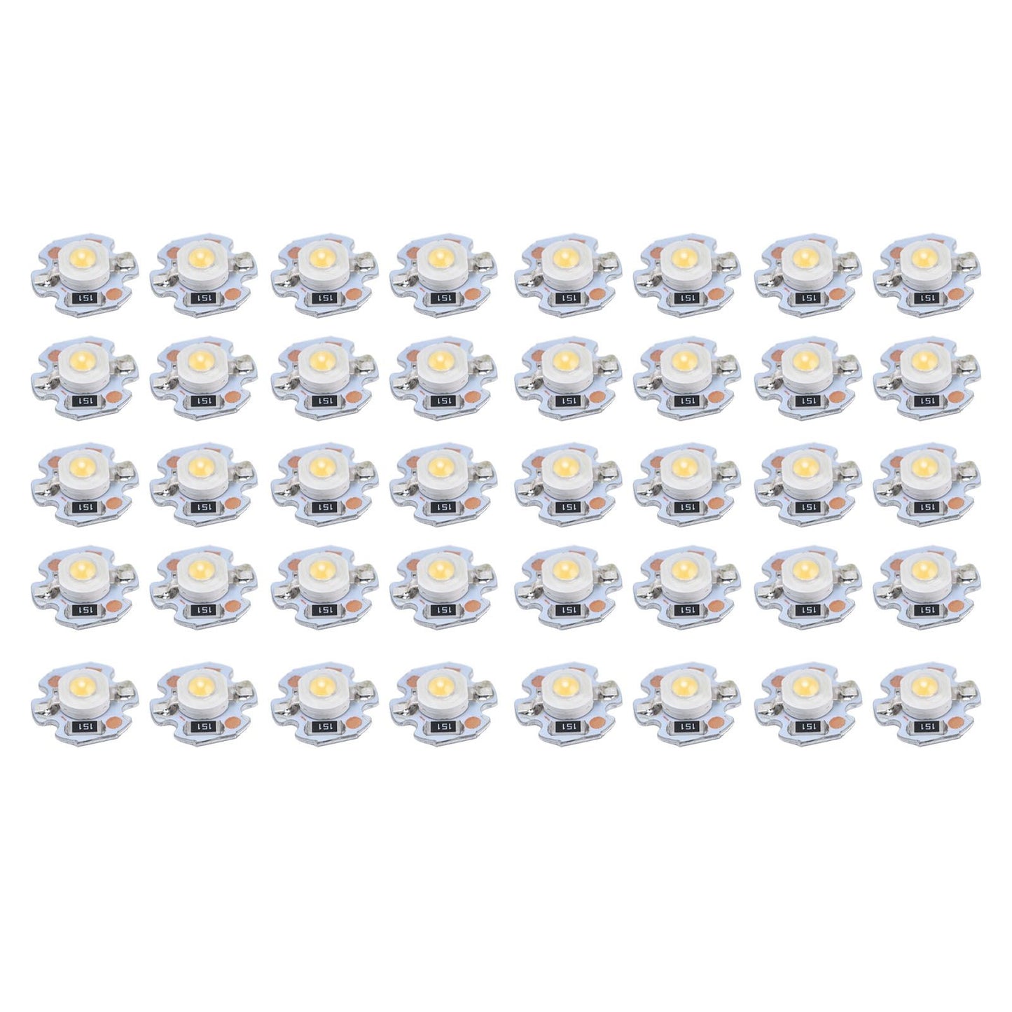 40pcs LED Chip Bulb 1W 24V 16mm/0.6in Aluminum Base Low Power Consumption Lamp Beads for Flashlights V1294-YM0523-3119220010912