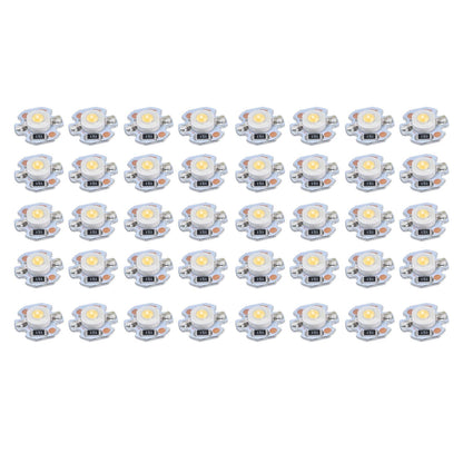 40pcs LED Chip Bulb 1W 24V 16mm/0.6in Aluminum Base Low Power Consumption Lamp Beads for Flashlights V1294-YM0523-3119220010912