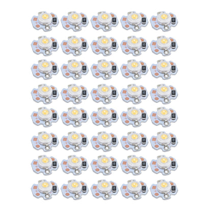 40pcs LED Chip Bulb 1W 24V 16mm/0.6in Aluminum Base Low Power Consumption Lamp Beads for Flashlights V1294-YM0523-3119220010912