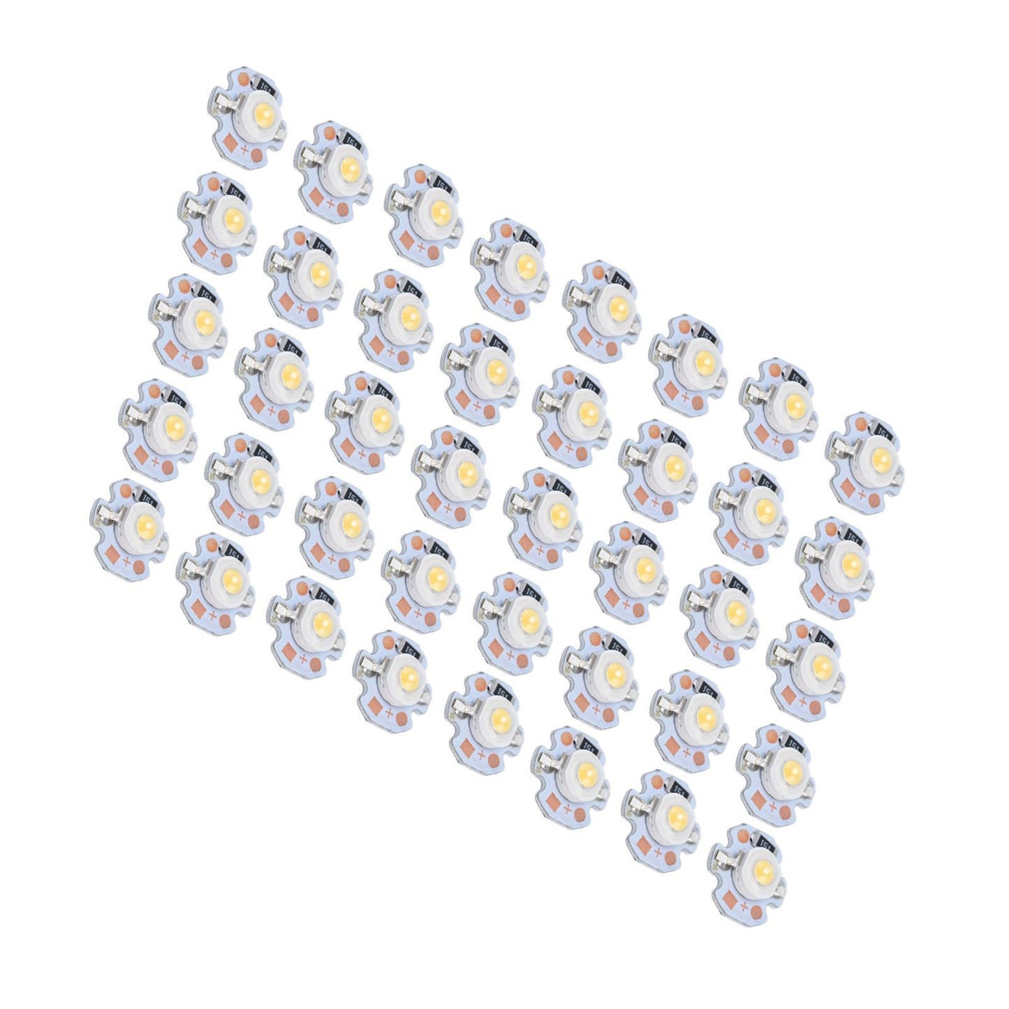 40pcs LED Chip Bulb 1W 24V 16mm/0.6in Aluminum Base Low Power Consumption Lamp Beads for Flashlights V1294-YM0523-3119220010912