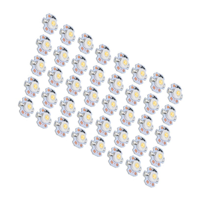 40pcs LED Chip Bulb 1W 24V 16mm/0.6in Aluminum Base Low Power Consumption Lamp Beads for Flashlights V1294-YM0523-3119220010912