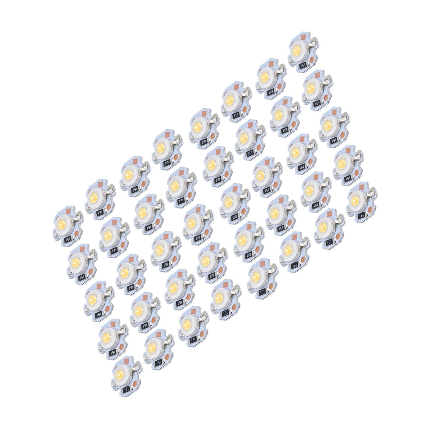 40pcs LED Chip Bulb 1W 24V 16mm/0.6in Aluminum Base Low Power Consumption Lamp Beads for Flashlights V1294-YM0523-3119220010912