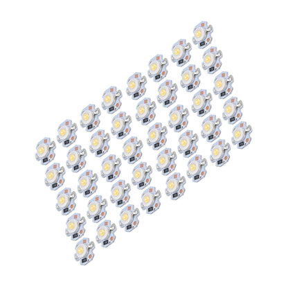 40pcs LED Chip Bulb 1W 24V 16mm/0.6in Aluminum Base Low Power Consumption Lamp Beads for Flashlights V1294-YM0523-3119220010912