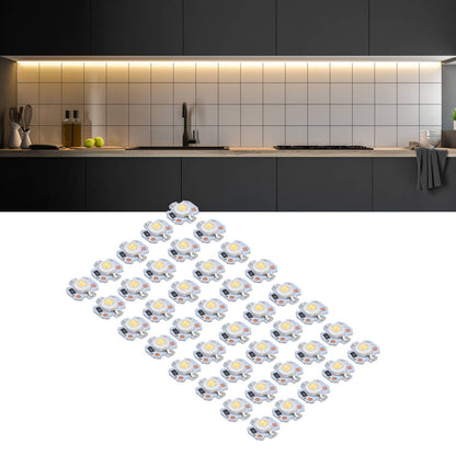 40pcs LED Chip Bulb 1W 24V 16mm/0.6in Aluminum Base Low Power Consumption Lamp Beads for Flashlights V1294-YM0523-3119220010912