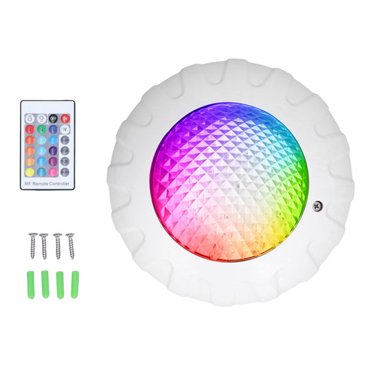 LED Pool Lights DC12V/38W with Remote IP68 Waterproof RGB Colorful Energy Saving Pool Lamp for Pond Fountain V1294-YM0523-3119220011011