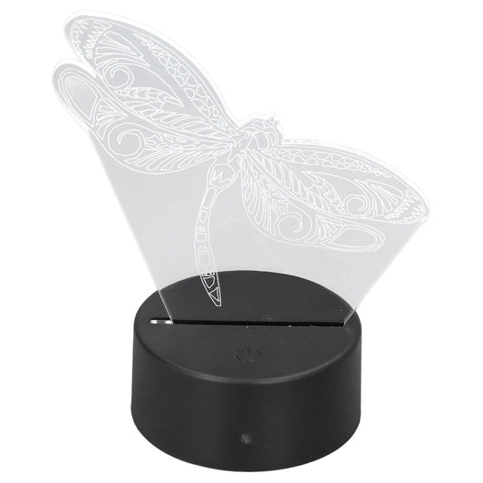 Dragonfly Pattern 3D Light 7 Color Changing LED Night Light USB Battery Powered 3D Decorative Lamp for Bedroom V1294-YM0523-3119220012711