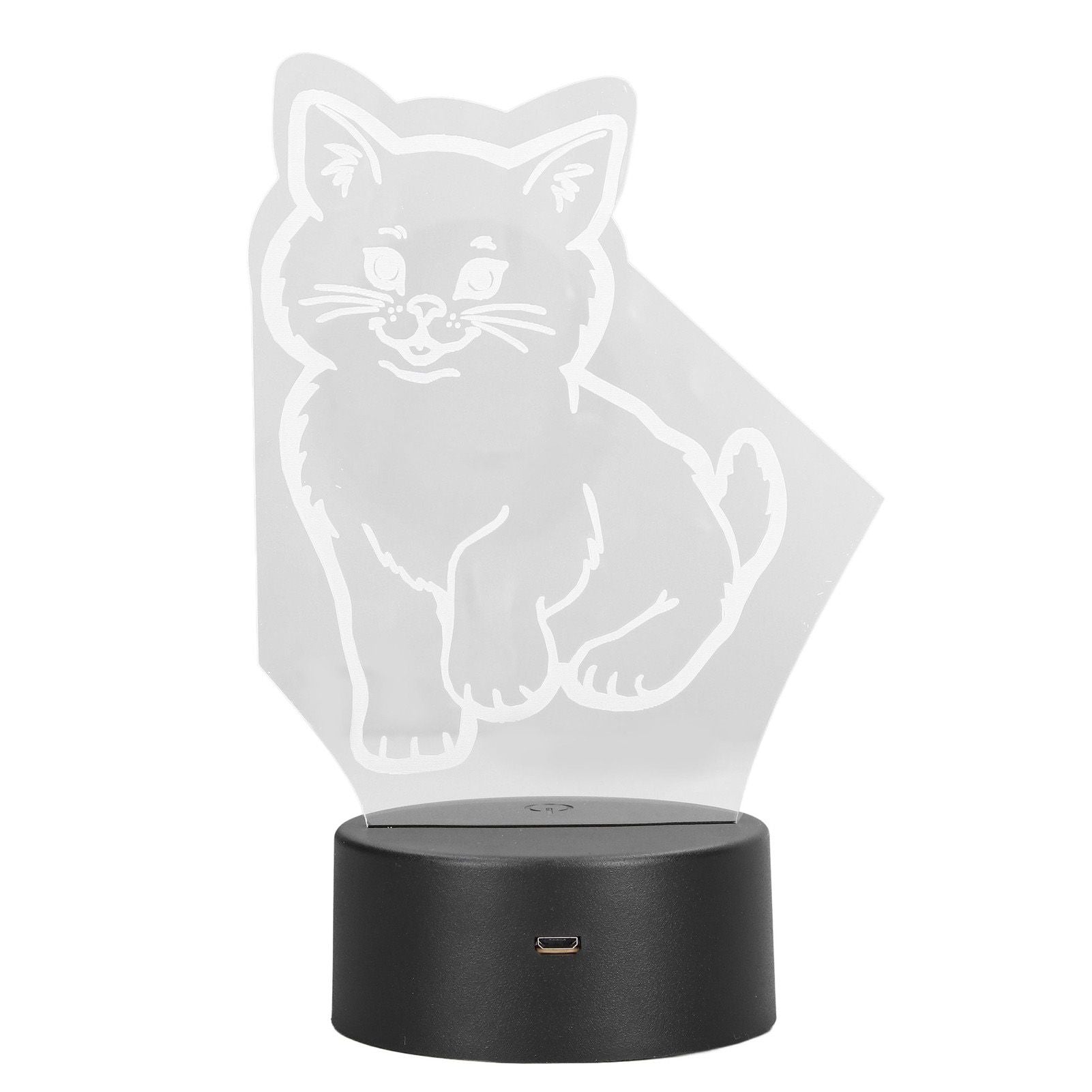 3D Cat Lamp 3D LED Adjustable Colors Soft Warm Light Safe Durable Easy Operation USB Or Battery 3D Night Light V1294-YM0523-3119220013111