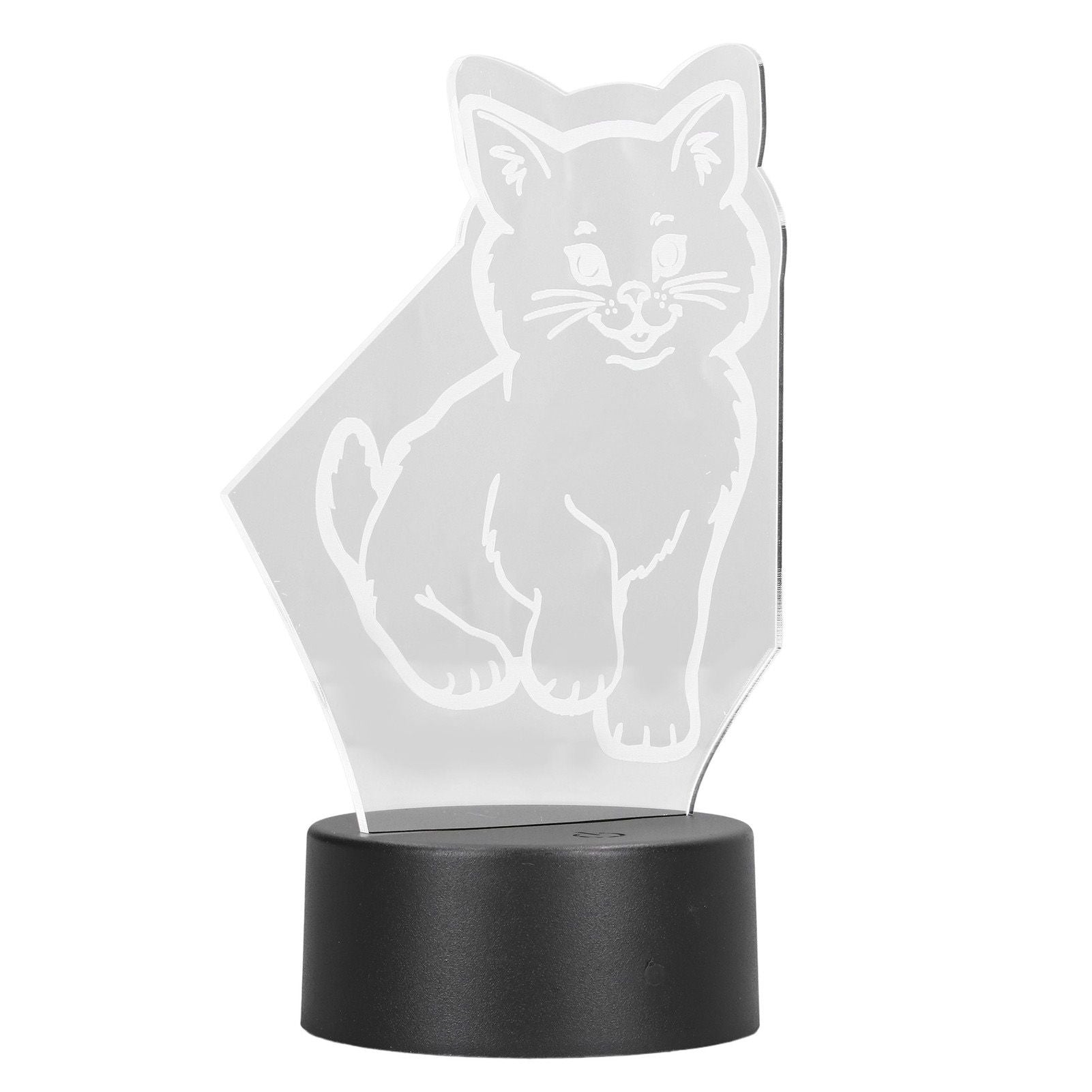 3D Cat Lamp 3D LED Adjustable Colors Soft Warm Light Safe Durable Easy Operation USB Or Battery 3D Night Light V1294-YM0523-3119220013111