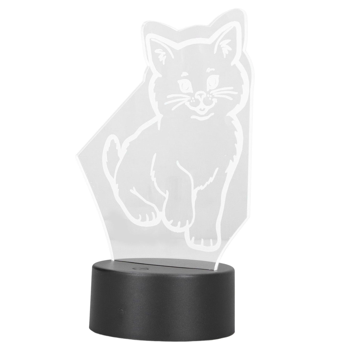 3D Cat Lamp 3D LED Adjustable Colors Soft Warm Light Safe Durable Easy Operation USB Or Battery 3D Night Light V1294-YM0523-3119220013111