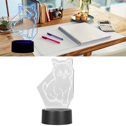 3D Cat Lamp 3D LED Adjustable Colors Soft Warm Light Safe Durable Easy Operation USB Or Battery 3D Night Light V1294-YM0523-3119220013111