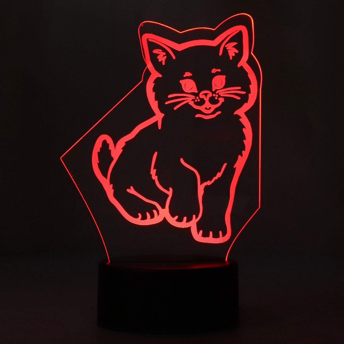 3D Cat Lamp 3D LED Adjustable Colors Soft Warm Light Safe Durable Easy Operation USB Or Battery 3D Night Light V1294-YM0523-3119220013111