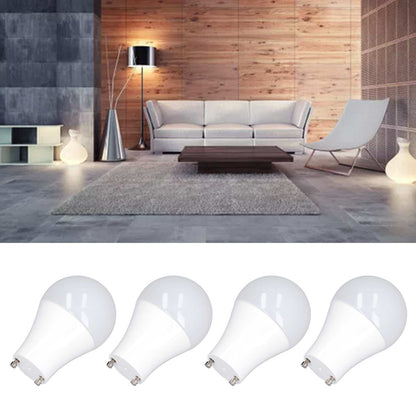 4PCS GU24 Light Bulb High Brightness Energy Saving LED A19 Light Bulb for Bedroom Office 120V5W Warm White V1294-YM0523-3119220014711