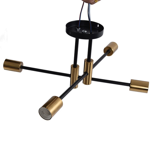 4 Light Ceiling Mount Lamp 360 degrees Rotation Adjustable Wrought Iron Ceiling Light for Dining Room Kitchen V1294-YM0523-3119220016511