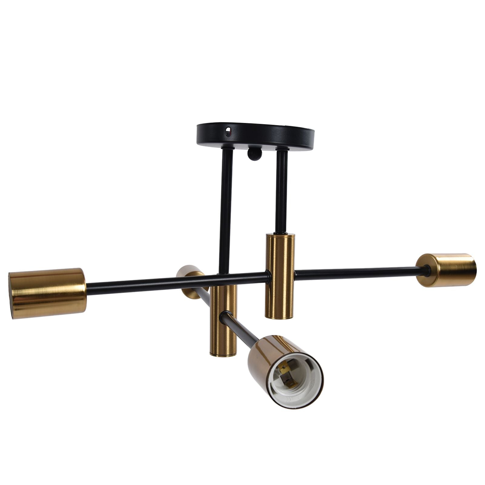 4 Light Ceiling Mount Lamp 360 degrees Rotation Adjustable Wrought Iron Ceiling Light for Dining Room Kitchen V1294-YM0523-3119220016511