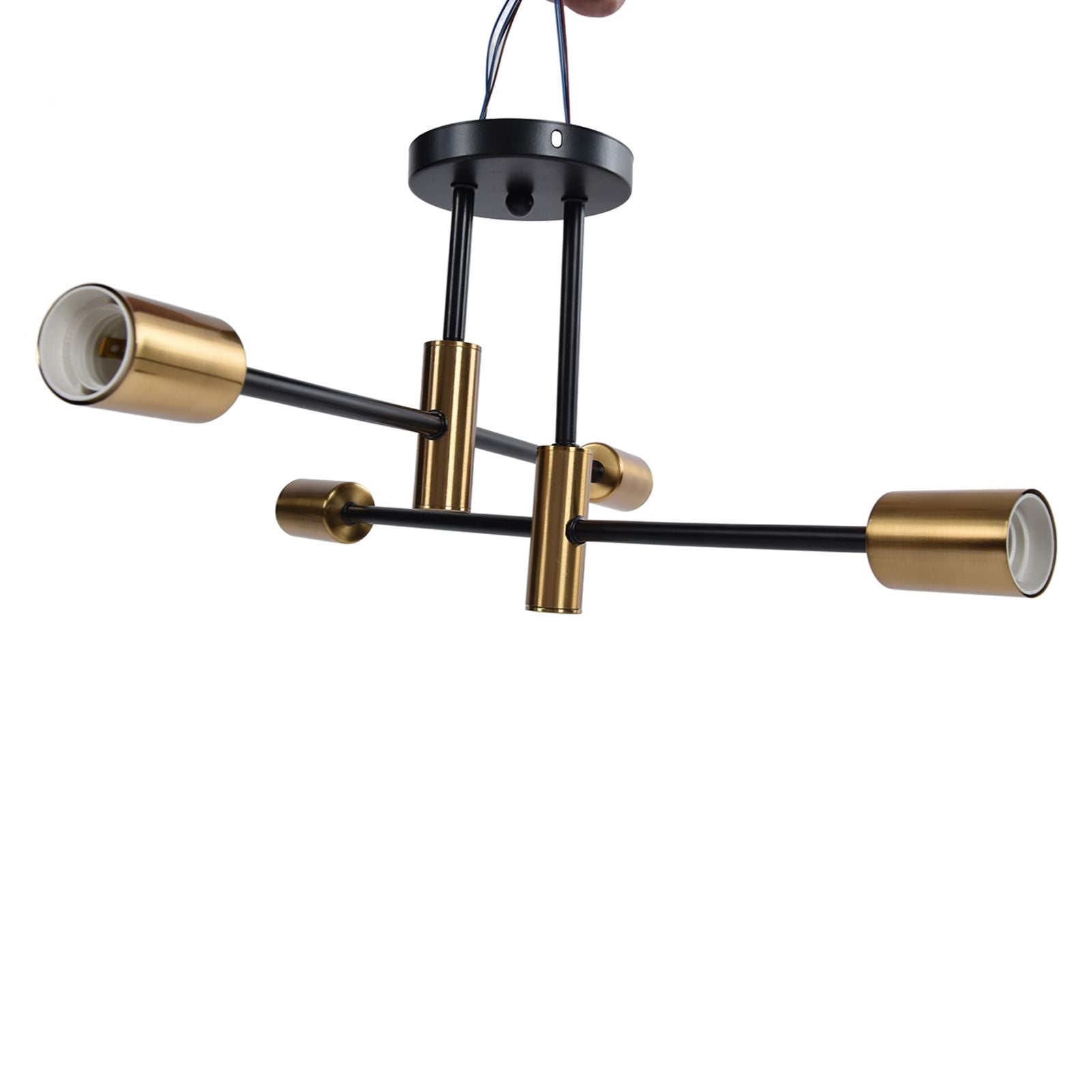 4 Light Ceiling Mount Lamp 360 degrees Rotation Adjustable Wrought Iron Ceiling Light for Dining Room Kitchen V1294-YM0523-3119220016511