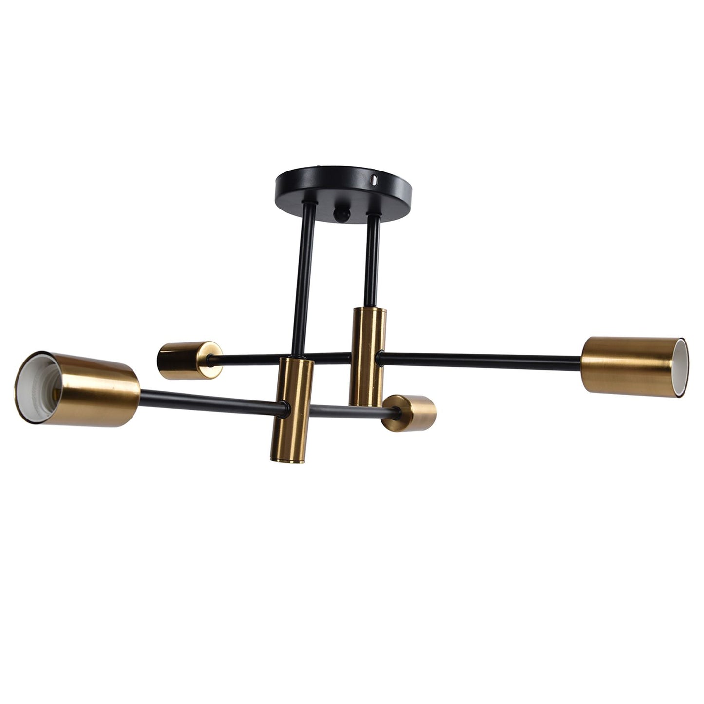4 Light Ceiling Mount Lamp 360 degrees Rotation Adjustable Wrought Iron Ceiling Light for Dining Room Kitchen V1294-YM0523-3119220016511