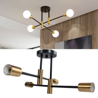 4 Light Ceiling Mount Lamp 360 degrees Rotation Adjustable Wrought Iron Ceiling Light for Dining Room Kitchen V1294-YM0523-3119220016511