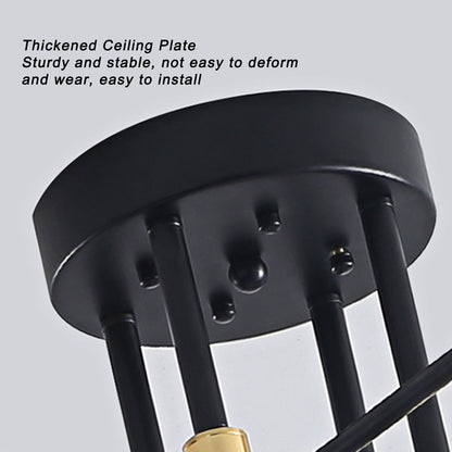 4 Light Ceiling Mount Lamp 360 degrees Rotation Adjustable Wrought Iron Ceiling Light for Dining Room Kitchen V1294-YM0523-3119220016511
