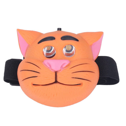 Kids Headlamp Cat Shape 2 Lighting Modes Lightweight Portable Battery Power Supply Plastic Headlight for V1294-YM0523-3119220016611