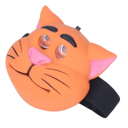 Kids Headlamp Cat Shape 2 Lighting Modes Lightweight Portable Battery Power Supply Plastic Headlight for V1294-YM0523-3119220016611