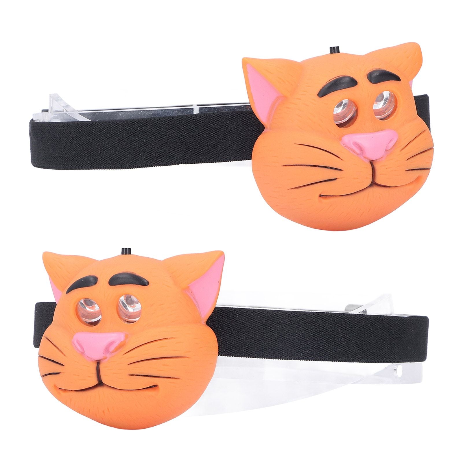 Kids Headlamp Cat Shape 2 Lighting Modes Lightweight Portable Battery Power Supply Plastic Headlight for V1294-YM0523-3119220016611