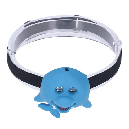 Kids Headlamp Blue Dolphin Shape Eco Friendly Plastic 2 Lighting Modes Portable Battery Powered Headlight for V1294-YM0523-3119220016811