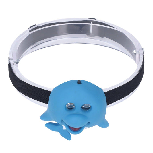 Kids Headlamp Blue Dolphin Shape Eco Friendly Plastic 2 Lighting Modes Portable Battery Powered Headlight for V1294-YM0523-3119220016811