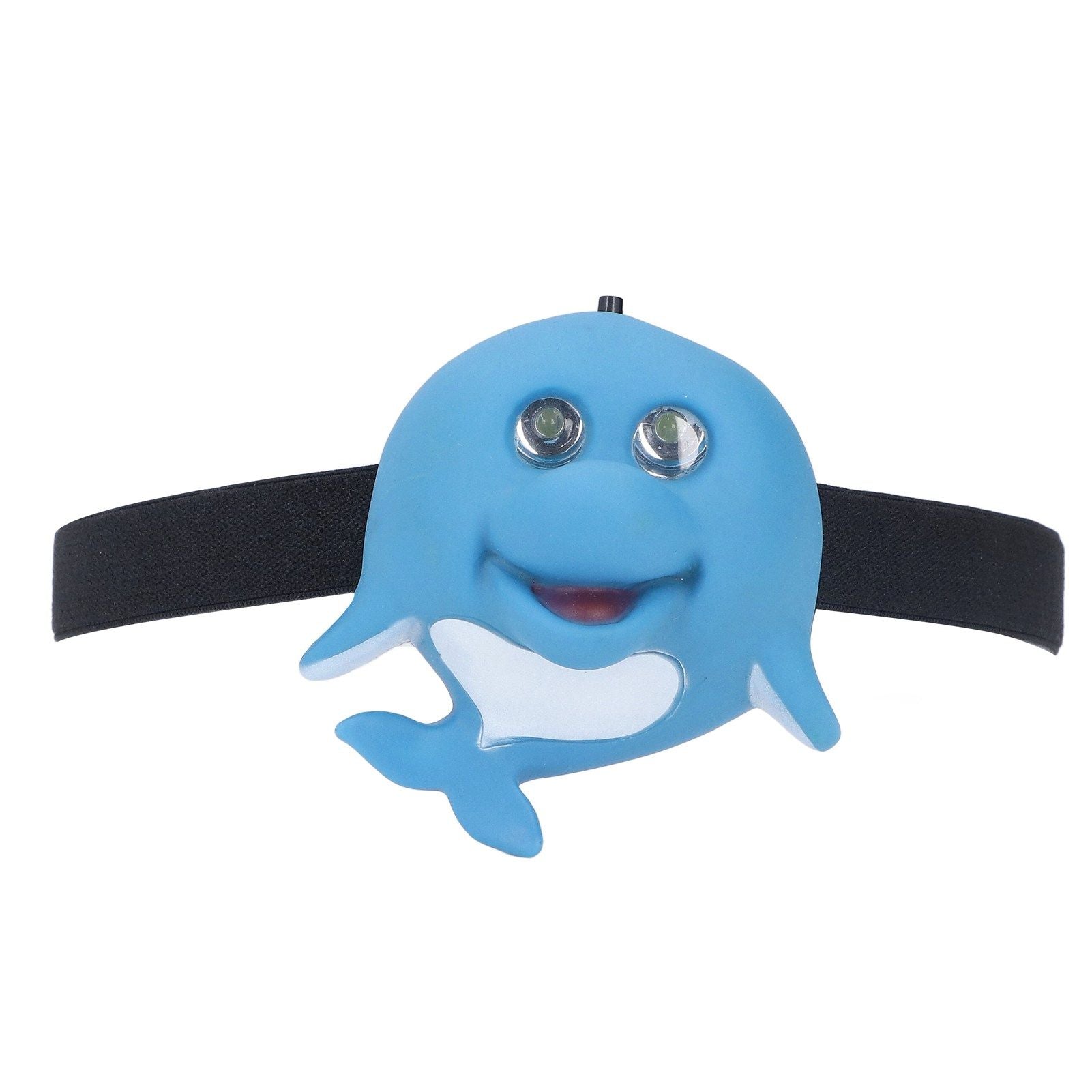 Kids Headlamp Blue Dolphin Shape Eco Friendly Plastic 2 Lighting Modes Portable Battery Powered Headlight for V1294-YM0523-3119220016811