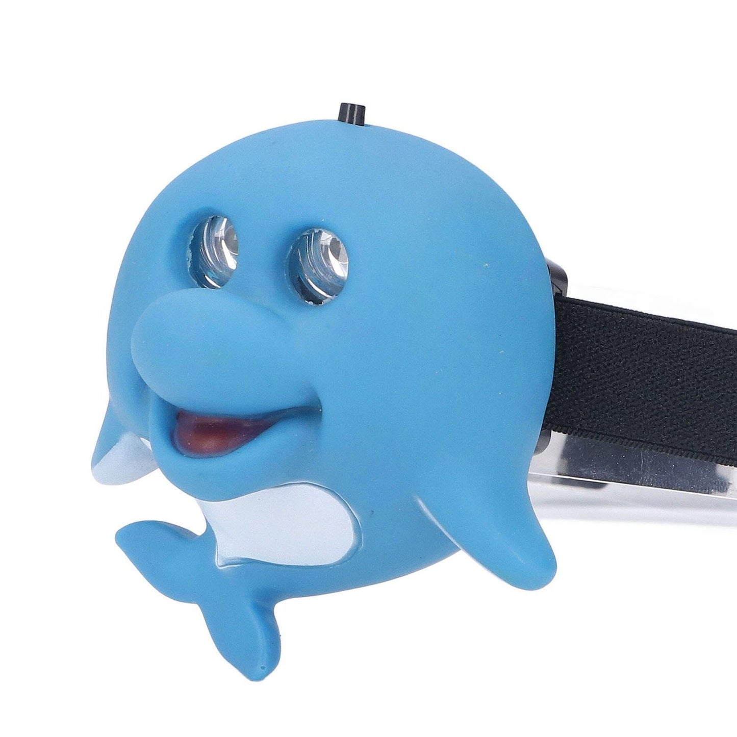 Kids Headlamp Blue Dolphin Shape Eco Friendly Plastic 2 Lighting Modes Portable Battery Powered Headlight for V1294-YM0523-3119220016811